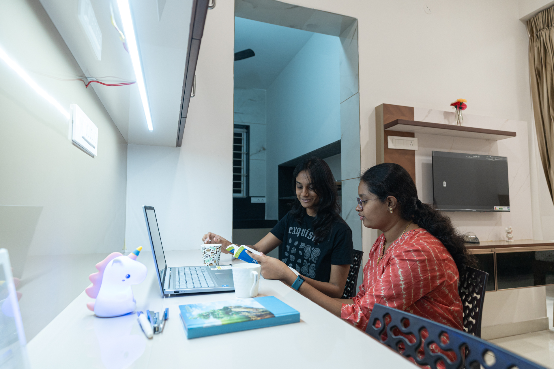 Study Area with Kitchen - Ladies hostel in Saravanampatti Coimbatore