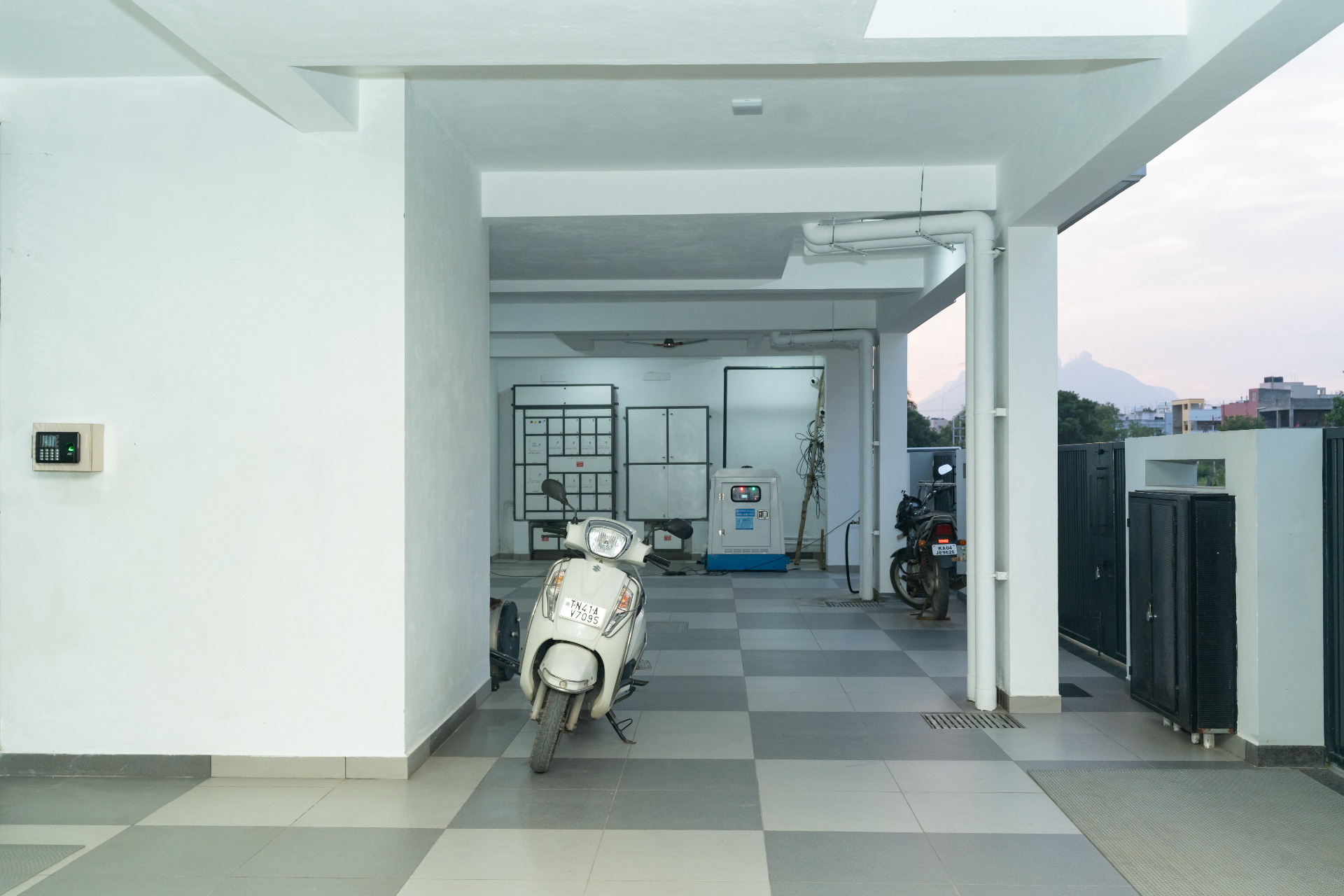Two-Wheeler Parking - Ladies hostel in Saravanampatti Coimbatore